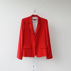 Alice + Olivia Red Elyse Crepe Blazer